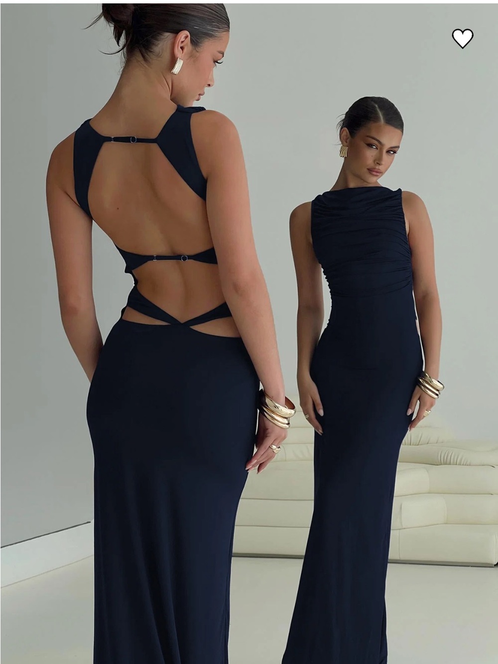 Undeniable Cut Out Maxi Dress Navy